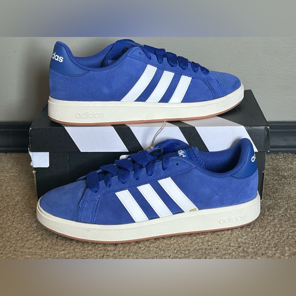 Adidas Royal Blue and White Grand Court Base 00s Sneakers Mens size 9
